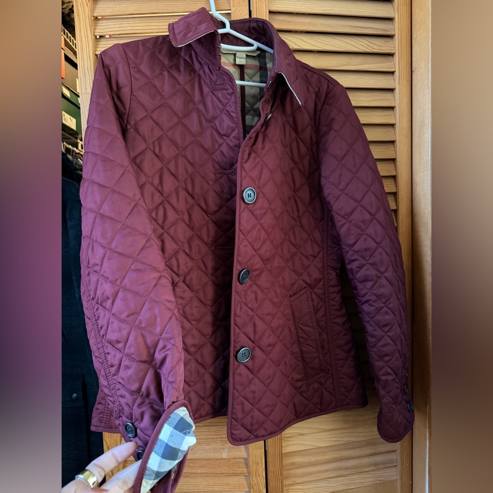 Burberry Quilted Burgundy Jacket